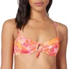 L*space Into The Top Women's Pink Tropics Rose Knotted Swimwear Jdm1119 In Brown