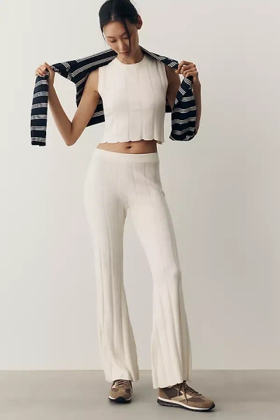 L*space Iris Sweater Flared Pants In Ivory