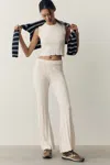 L*space Iris Sweater Flared Pants In White