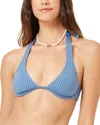 L*space Lspace Isa Underwire Bikini Top In Blue