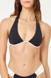 L*space Isa Underwire Bikini Top In Black/cream