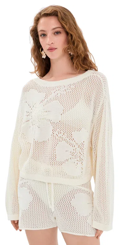L*space Island Time Sweater Cream In White
