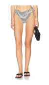 L*space Lspace Jack Bitsy Cutout High Waist Bikini Bottoms In Sailing Along Stripe