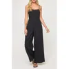 L*space Lspace Jaida Open Back Cotton Cover-up Jumpsuit In Black
