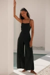 L*space Lspace Jaida Open Back Cotton Cover-up Jumpsuit In Black
