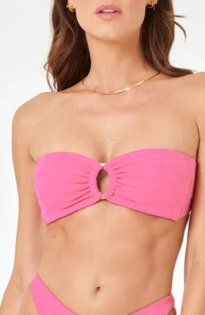 L*space Lspace Jasper Bandeau Bikini Top In Cosmo