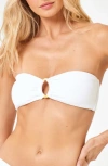 L*space Jasper Bandeau Bikini Top In White