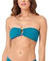 L*space Jasper Bandeau Bikini Top In Blue