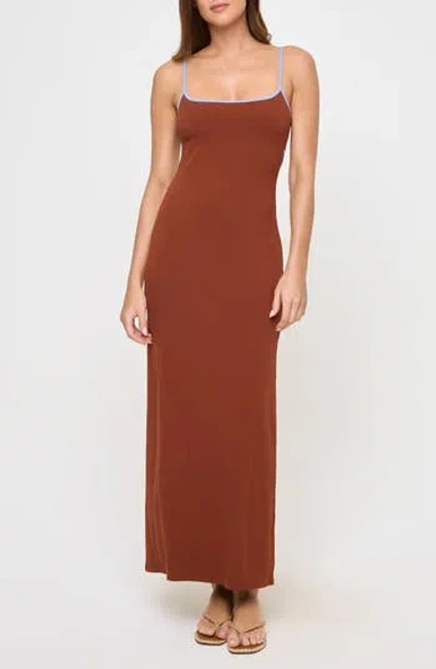 L*space Lspace Jordana Knit Cover-up Maxi Dress In Brown