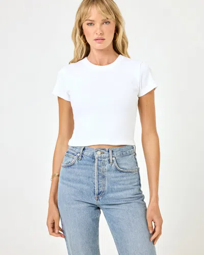 L*space Julia Short Sleeve Top In White