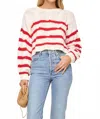 L*space Kensley Pullover Sweater In Cream/flame In Multi