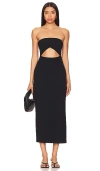 L*space Lspace Kierra Cutout Strapless Rib Cover-up Dress In Black
