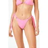 L*space Lspace Kiki Tanga Side Tie Bikini Bottoms In Guava