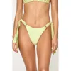 L*space Lspace Kiki Tanga Side Tie Bikini Bottoms In Honeydew