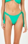 L*space Kiki Tanga Side Tie Bikini Bottoms In Jade