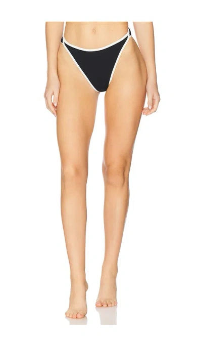 L*space Kourt Bikini Bottom In Black & Cream