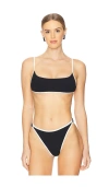 L*space Kourt Bikini Top In Black & Cream