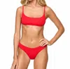 L*space Kourt Bralette Bikini Top In Flame In Red