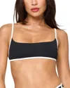 L*space Lspace Kourt Rib Bikini Top In Black