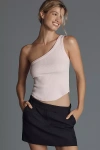 L*space Kylie One-shoulder Crop Tank Top In Pink