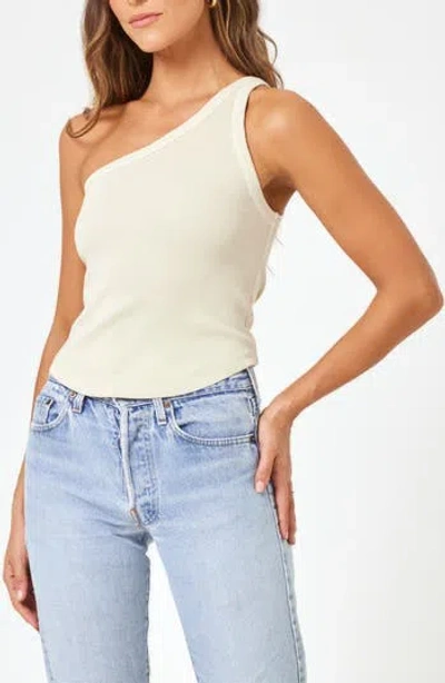 L*space Lspace Kylie One-shoulder Cover-up Tank In Neutral
