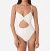 L*space Kyslee Twisted Cutout One-piece Swimsuit In White