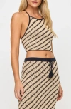 L*space Lspace La Bianca Knit Cover-up Halter Top In Multi