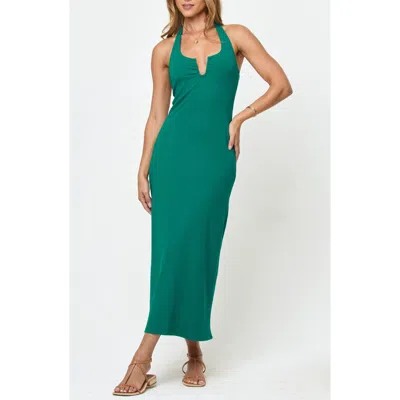 L*space Lspace La Femme Cover-up Halter Maxi Dress In Green