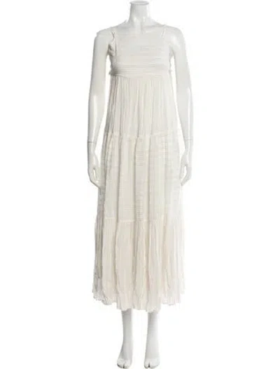 Pre-owned L*space Lace Pattern Long Dress W/ Tags In Neutral