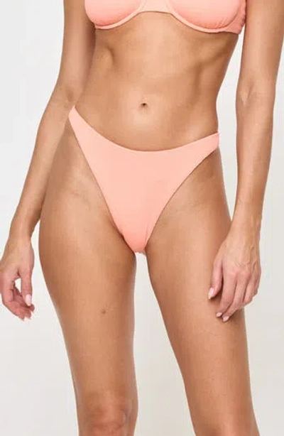 L*space Lspace Leilani Bitsy Pucker Textured Bikini Bottoms In Pink