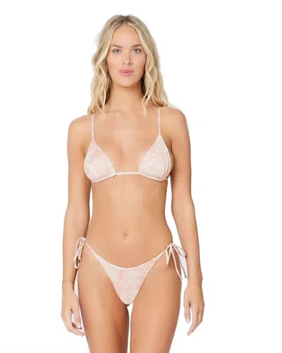 L*space Lennox Bottom Women's Pink Tie-dye Stretch Side Tie Swimwear Jdm1217 In Animal Print