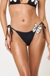 L*space Lspace Levy Bitsy String Bikini Bottoms In Black