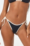 L*space Lspace Levy Bikini Bottoms In Black/ Cream