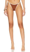 L*space Levy Bitsy String Bikini Bottoms In Coffee & Cream