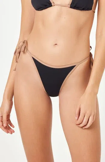 L*space Lspace Levy Bitsy String Bikini Bottoms In Black