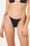 L*space Lspace Levy Bitsy String Bikini Bottoms In Black/saddle
