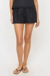 L*space Lspace Lia Linen Cover-up Shorts In Animal Print