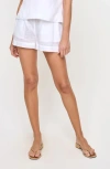 L*space Lspace Lia Linen Cover-up Shorts In White