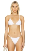 L*space Lindsay Convertible Triangle Bikini Top In White