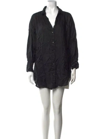 Pre-owned L*space Linen Mini Dress In Black