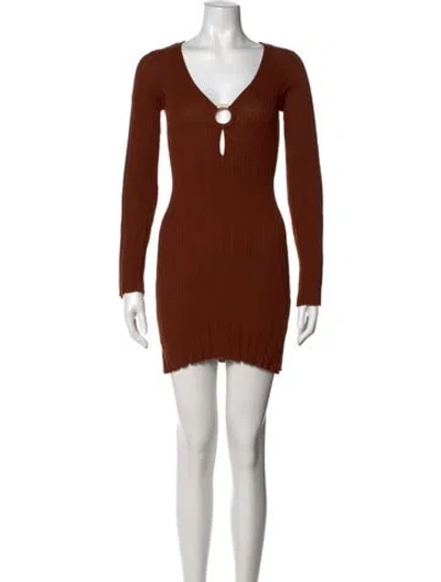 Pre-owned L*space Linen Mini Dress W/ Tags In Brown