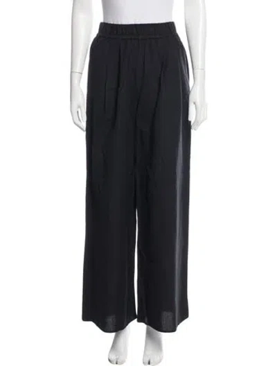 Pre-owned L*space Linen Wide Leg Pants In Blue