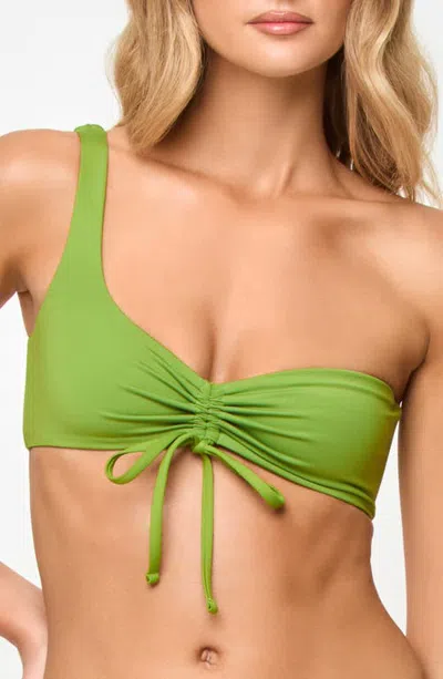 L*space Lspace Liora One Shoulder Moderate Coverage Swim Top In Green