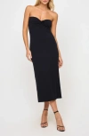 L*space Lspace Lisette Strapless Rib Cover-up Dress In Black