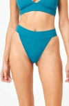 L*space Lspace Lola Bitsy High Cut Bikini Bottoms In Blue