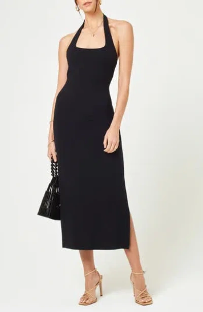 L*space Lspace London Halter Midi Dress In Black