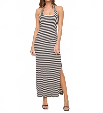 L*space London Stripe Dress In Black /whited Stripe In Multi