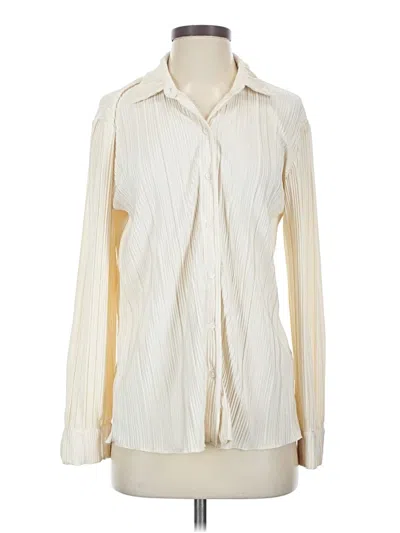 Pre-owned L*space Long Sleeve Blouse In White