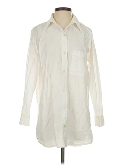 Pre-owned L*space Long Sleeve Button Down Shirt In White
