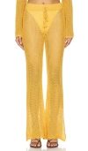 L*space Lspace Los Cabos Open Stitch Cover-up Sweater Pants In Orange